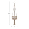 Hand-Woven Macrame & Rattan Plant Hanger - Allure Boutique WY