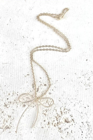 Handmade Bow Necklace - Gold - Allure Boutique WY