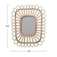 Handmade Rattan Mirror - Allure Boutique WY