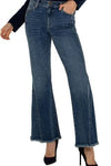 Hannah Flare Jean with Front Seaming & Frayed Hem - Allure Boutique WY