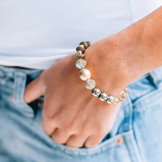 HC Premium Glass + Metal Bead Bracelet - Allure Boutique WY