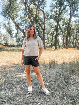 Heather Pearl Sweater Tee - Allure Boutique WY