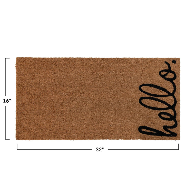 Hello Coir Doormat - Allure Boutique WY