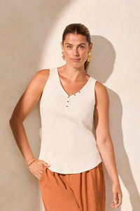 Henley Tank Cocomilk - Allure Boutique WY