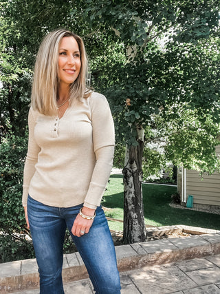 Henley Top with Buttons - Allure Boutique WY