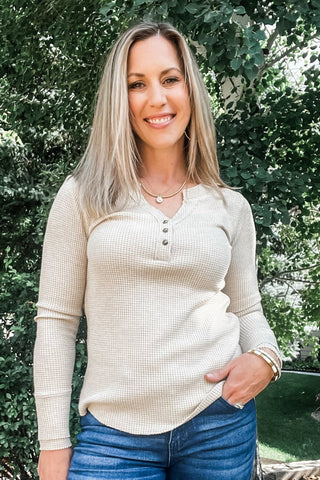 Henley Top with Buttons - Allure Boutique WY