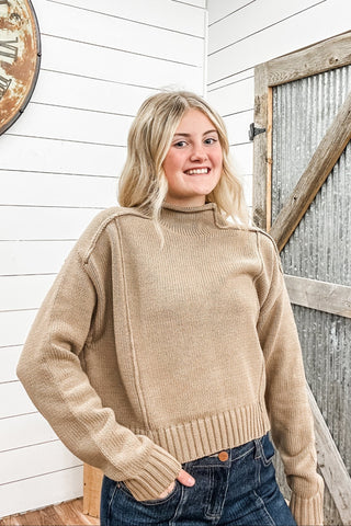 Hope Mock Turtleneck Sweater - Allure Boutique WY