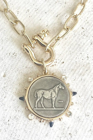 Horse Coin Shackle Necklace - Allure Boutique WY