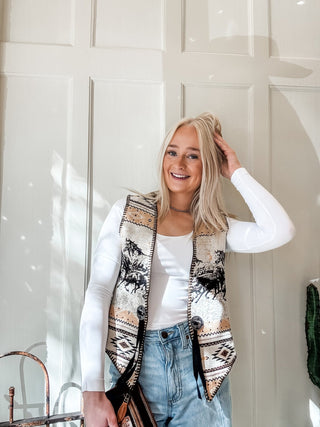 Horse Landscape Tapestry Vest - Allure Boutique WY