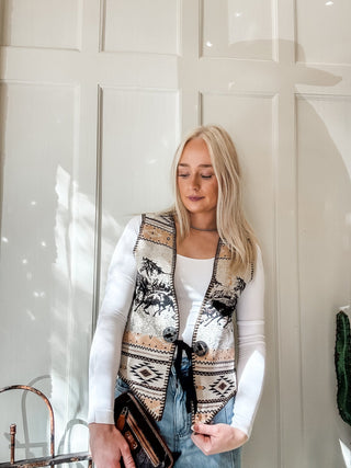 Horse Landscape Tapestry Vest - Allure Boutique WY