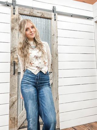 Horse Print Vest - Allure Boutique WY