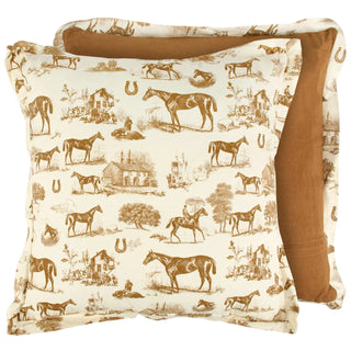 Horse Toile Pillow - Allure Boutique WY