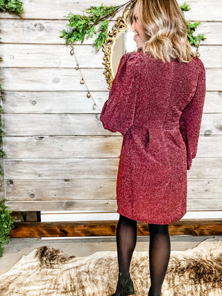 Hot Pink Bell Sleeve Mini Dress - Allure Boutique WY