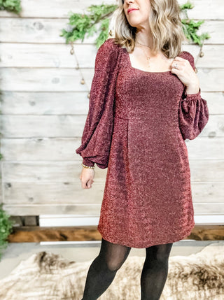 Hot Pink Bell Sleeve Mini Dress - Allure Boutique WY