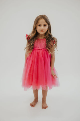 Hot Pink Shimmer Tutu Dress - Allure Boutique WY