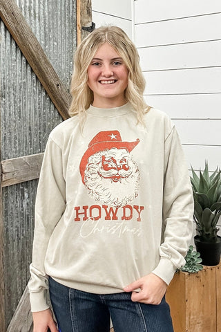 Howdy Christmas Graphic Sweatshirt - Allure Boutique WY