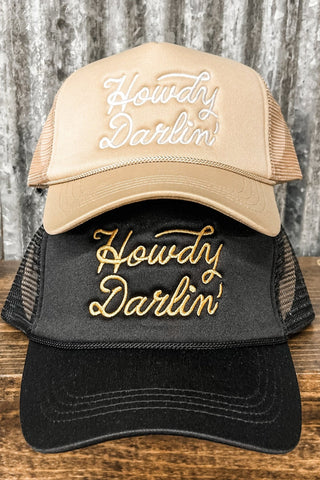 Howdy Darlin Embroidered Trucker Hat - Allure Boutique WY