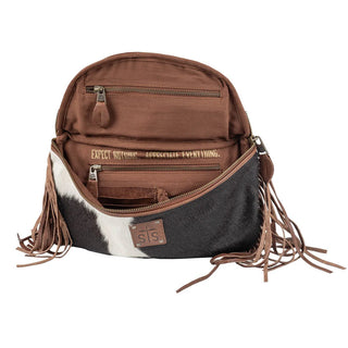 Indie Cowhide Brown Hildy Fringe Sling - Allure Boutique WY