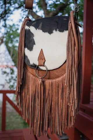 Indie Cowhide Brown Saddlebag - Allure Boutique WY
