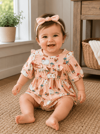 Infant Barnyard Fun Horse Dress - Allure Boutique WY
