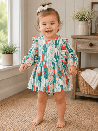 Infant Cactus Dress + Bloomer - Allure Boutique WY