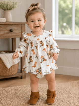 Infant Howdy Boots Dress - Allure Boutique WY