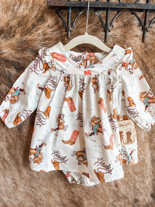 Infant Howdy Boots Dress - Allure Boutique WY