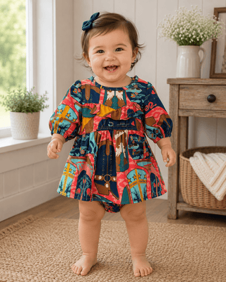 Infant Multicolor Boots Dress - Allure Boutique WY