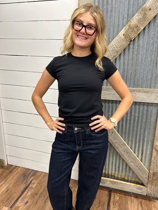 Interlock Short Sleeve Crew Neck Tee - Allure Boutique WY