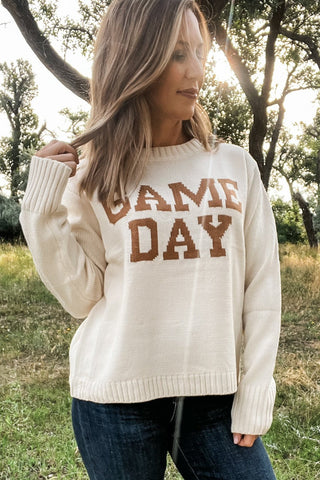 Ivory Game Day Sweater - Allure Boutique WY