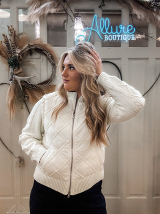 Ivory Sweater + Vest Jacket - Allure Boutique WY