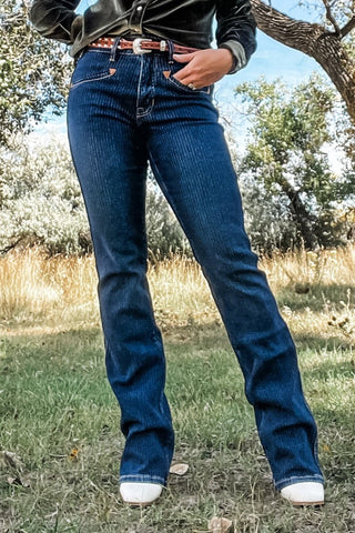 Jacquard High Rise Bootcut Jean - Allure Boutique WY