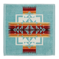 Jacquard Wash Cloth Aqua 1 - SZ - Allure Boutique WY