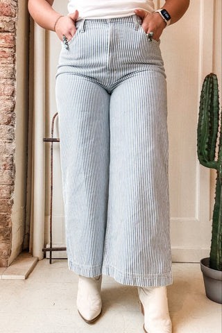 Jazmine Wide Leg Crop Jean - Allure Boutique WY