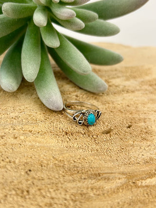 Dainty Mini Turquoise Ring 7
