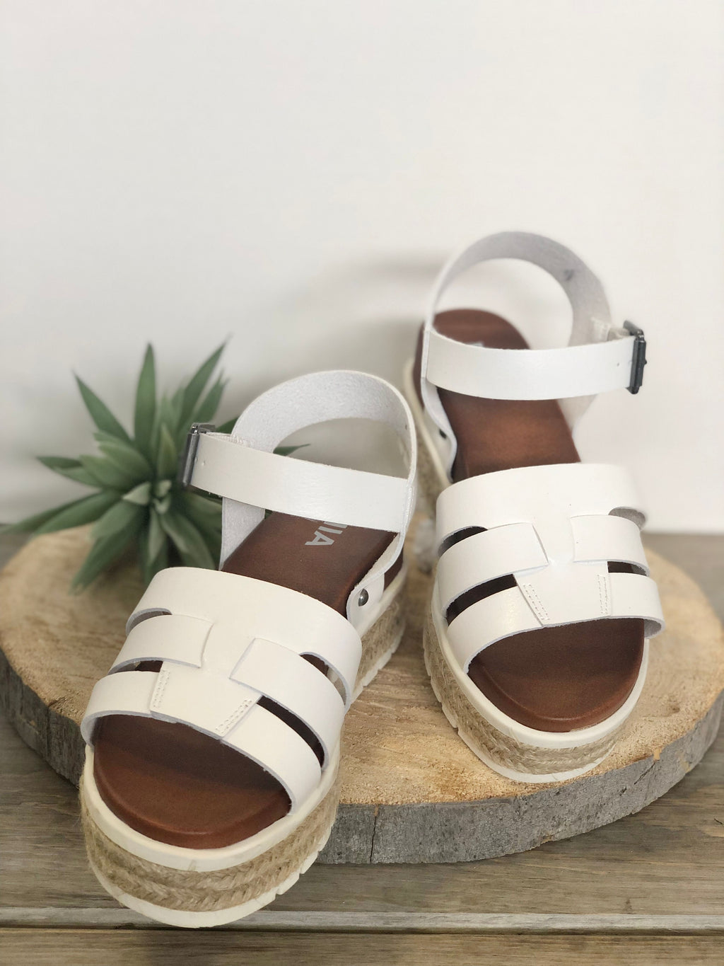 Karlotta White Platform Sandal