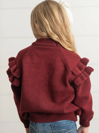 Kids Double Ruffle Sweater - Allure Boutique WY