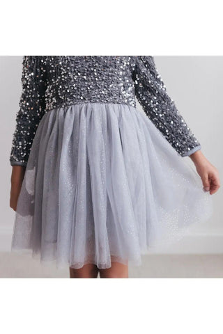 Kids Sequin Tulle Winter Dress - Allure Boutique WY