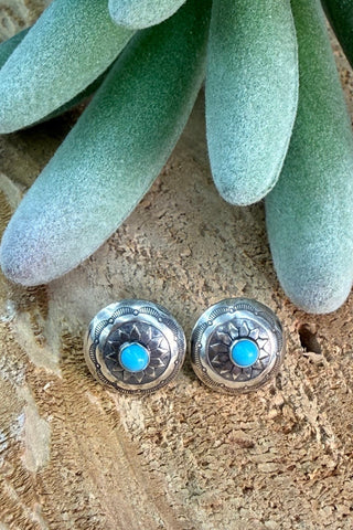 Kingman Concho Post Earring - Allure Boutique WY