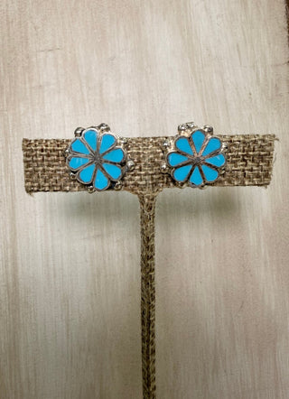 Kingman Inlayed Flower Earring - Allure Boutique WY