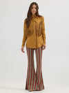 Lainey Brown Suede Western Shirt with Fringe - Allure Boutique WY