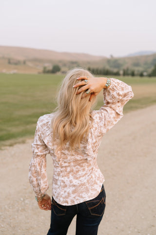 Lainey Folk Floral Blouse - Allure Boutique WY