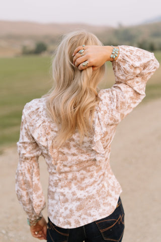 Lainey Folk Floral Blouse - Allure Boutique WY