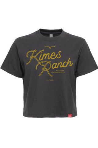 Lasso Script Graphic Crop Tee - Allure Boutique WY