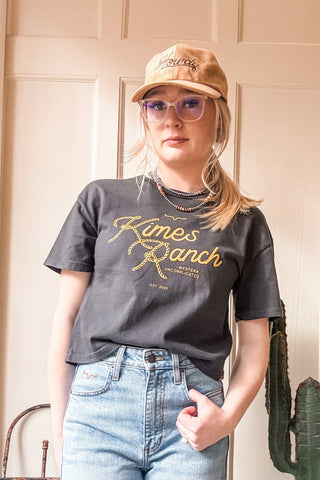 Lasso Script Graphic Crop Tee - Allure Boutique WY