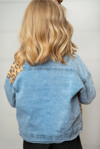 Leopard Patch Denim Jacket - Allure Boutique WY
