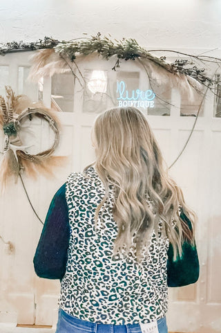 Leopard Print Puffer Vest - Allure Boutique WY
