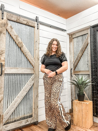 Leopard Print Track Pant - Allure Boutique WY