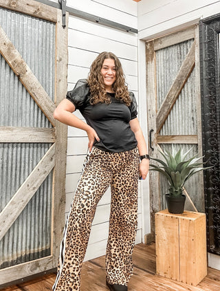 Leopard Print Track Pant - Allure Boutique WY