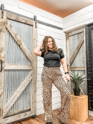 Leopard Print Track Pant - Allure Boutique WY